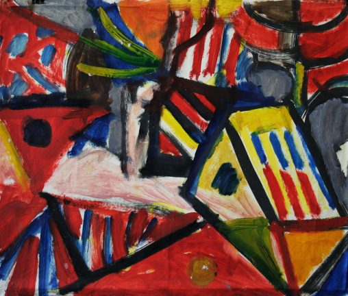 Baum, Garten/ Öl auf Papier /Oil on paper 60 x 53 cm 1990